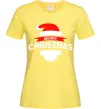 Женская футболка Merry Christmas santa hat Лимонный Женская футболка Merry Christmas santa hat Лимонный фото