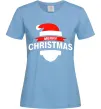 Женская футболка Merry Christmas santa hat Голубой Женская футболка Merry Christmas santa hat Голубой фото