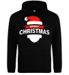 Женская толстовка (худи) Merry Christmas santa hat Черный фото