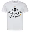 Мужская футболка HAPPY NEW YEAR Christmas tree Белый фото