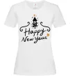 Жіноча футболка HAPPY NEW YEAR Christmas tree Білий фото