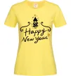 Жіноча футболка HAPPY NEW YEAR Christmas tree Лимонний фото