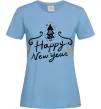 Жіноча футболка HAPPY NEW YEAR Christmas tree Блакитний фото