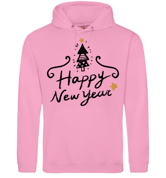 Жіноча толстовка (худі) HAPPY NEW YEAR Christmas tree Рожевий фото