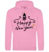 Жіноча толстовка (худі) HAPPY NEW YEAR Christmas tree Рожевий фото