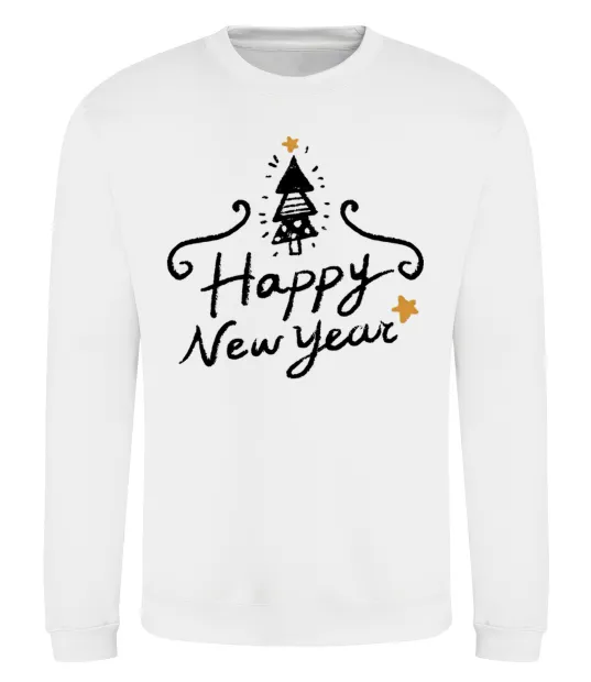 Світшот HAPPY NEW YEAR Christmas tree Білий фото