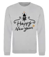 Світшот HAPPY NEW YEAR Christmas tree Сірий меланж фото