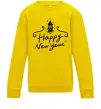 Дитячий світшот HAPPY NEW YEAR Christmas tree Сонячно жовтий фото