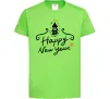Дитяча футболка HAPPY NEW YEAR Christmas tree Лаймовий Дитяча футболка HAPPY NEW YEAR Christmas tree Лаймовий фото