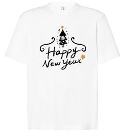 Футболка Оверсайз HAPPY NEW YEAR Christmas tree