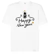 Футболка Оверсайз HAPPY NEW YEAR Christmas tree Белый фото