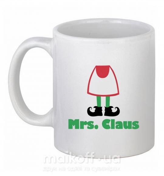 Чашка керамическая Mrs. Claus Белый фото