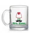 Чашка скляна Mrs. Claus Прозорий фото