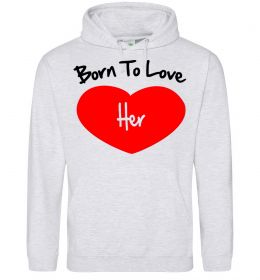 Чоловіча толстовка (худі) Born to love her with heart