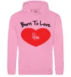 Женская толстовка (худи) Born to love him Розовый фото