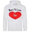 Жіноча толстовка (худі) Born to love him Сірий меланж Жіноча толстовка (худі) Born to love him Сірий меланж фото