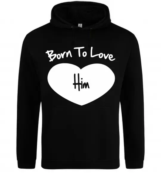 Жіноча толстовка (худі) Born to love him Чорний фото