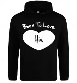 Жіноча толстовка (худі) Born to love him Чорний фото