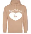 Жіноча толстовка (худі) Born to love him Пісочний Жіноча толстовка (худі) Born to love him Пісочний фото