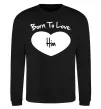 Свитшот Born to love him Черный фото
