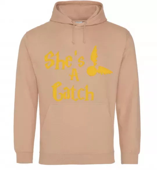 Женская толстовка (худи) Catch Песочный фото