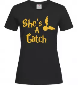 Женская футболка Catch Черный фото