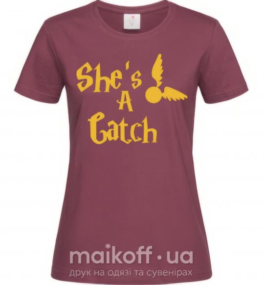 Женская футболка Catch Бордовый фото