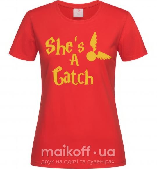 Женская футболка Catch Красный фото