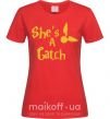Женская футболка Catch Красный фото