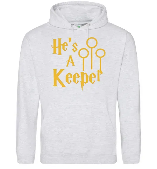 Мужская толстовка (худи) Keeper Серый меланж фото