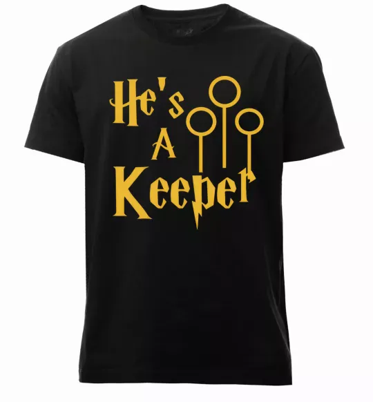 Чоловіча преміум футболка Keeper Чорний фото