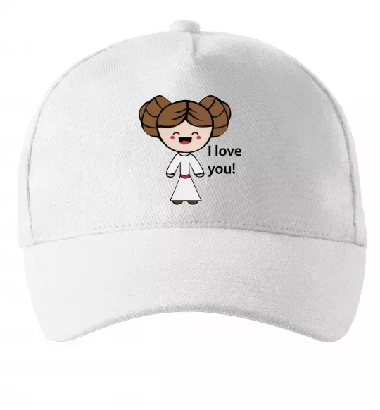Кепка I love you Принцесса Лея Белый фото
