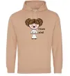 Женская толстовка (худи) I love you Принцесса Лея Песочный Женская толстовка (худи) I love you Принцесса Лея Песочный фото