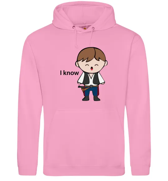 Мужская толстовка (худи) I know Розовый фото
