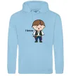 Мужская толстовка (худи) I know Голубой фото