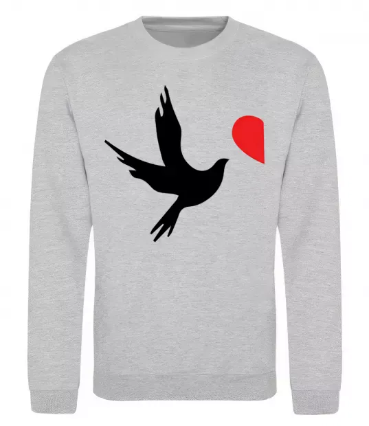 Свитшот AMORE Серый меланж фото