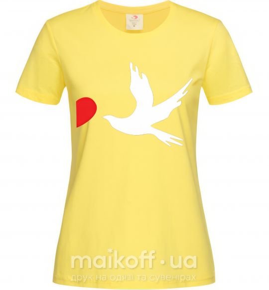Женская футболка BIRDS Лимонный фото