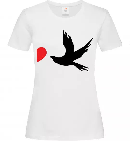 Жіноча футболка BIRDS Білий фото