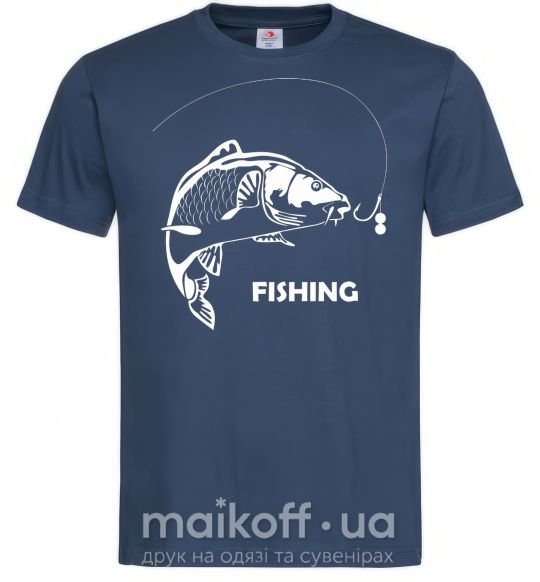 Чоловіча футболка FISHING Темно-синій фото