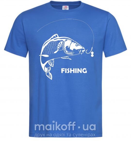 Чоловіча футболка FISHING Яскраво-синій фото