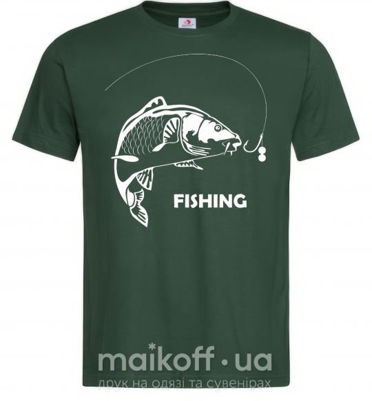 Чоловіча футболка FISHING Темно-зелений фото