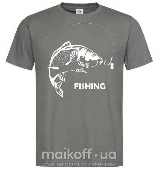 Чоловіча футболка FISHING Графіт фото