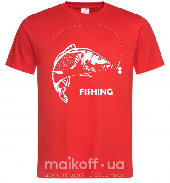 Мужская футболка FISHING Красный фото