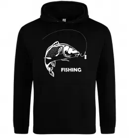 Чоловіча толстовка (худі) Енциклопедія рибалки Білий фото Чоловіча толстовка (худі) Енциклопедія рибалки Білий фото