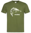 Чоловіча футболка FISHING Оливковий фото