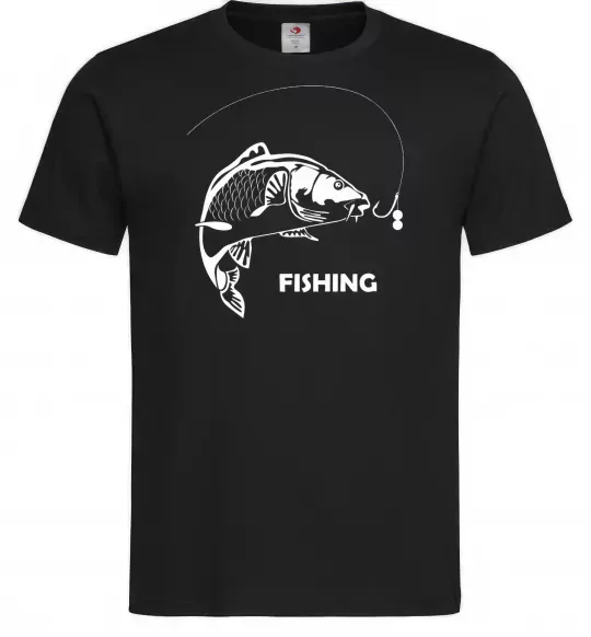 Чоловіча футболка FISHING Чорний фото