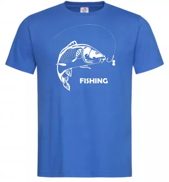 Чоловіча футболка FISHING Яскраво-синій фото