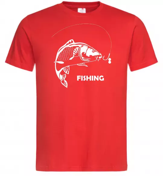 Чоловіча футболка FISHING Червоний фото