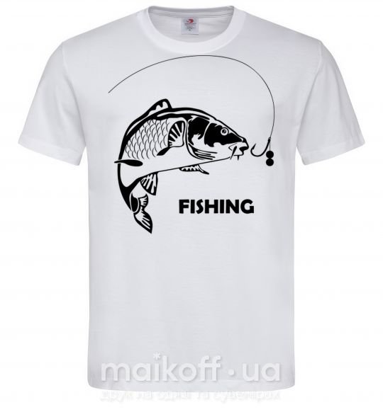 Мужская футболка FISHING Белый фото