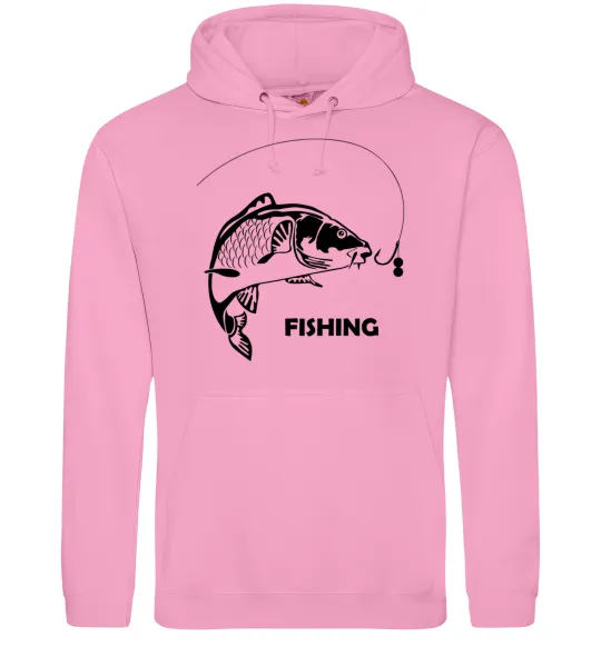 Мужская толстовка (худи) FISHING Розовый фото